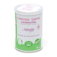 SAFORELLE Florgynal tampons probiotique super Boîte de 9 avec applicateur