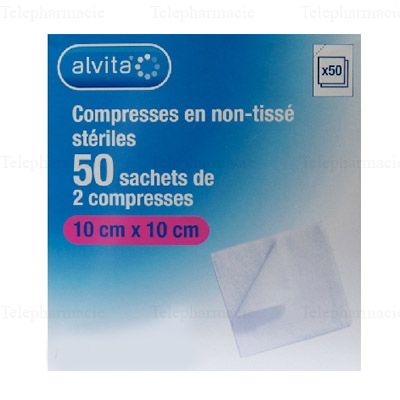 ALVITA COMPRESSES 10 CM X10 CM