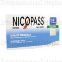 Nicopass 1,5 mg sans sucre eucalyptus Boîte de 96 pastilles